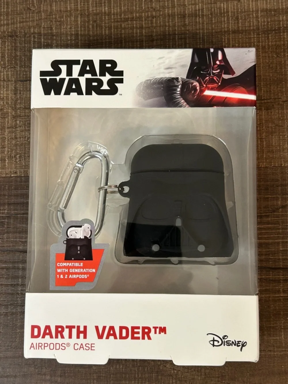 Disney Star Wars Darth Vader Airpods Silicone Case For Generation 1 & 2 NEW